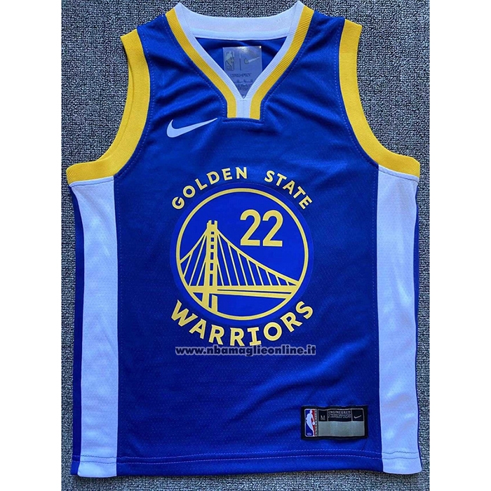 Maglia Bambino Golden State Warriors Andrew Wiggins #22 Icon Blu